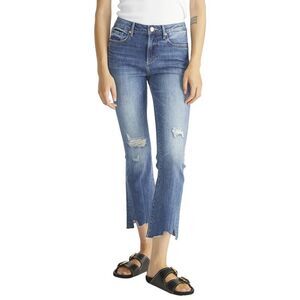 Driftwood Denim Womens Driftwood Jeans Roxy Dark Wash Crop Flare Jean